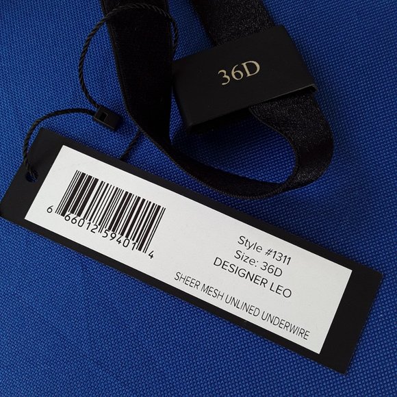 Curvy Couture Sheer Mesh Unlined Underwire Bra 1311 - Picture 3 of 5